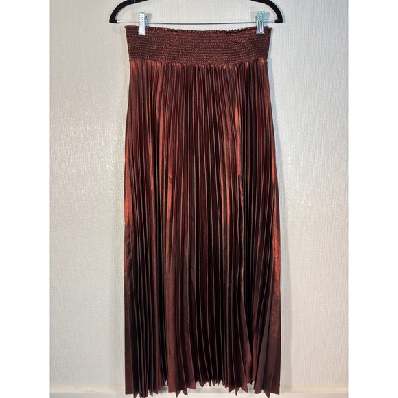 House of Harlow 1960 Dresses & Skirts - House of Harlow 1960 Pleated Shimmering Copper Party Skirt Sz M Fall